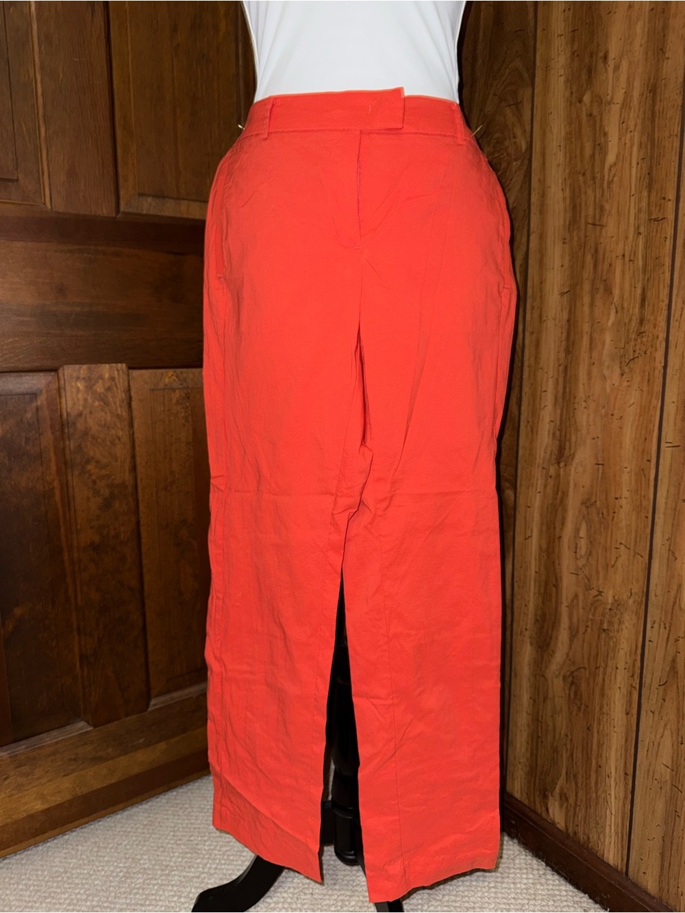 Men's Bright Coral Straight-Leg Pants